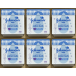 Johnson’s Baby Cotton Buds 6 x 200 Buds Plastic Free Paper Sticks