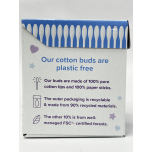 Johnson’s Baby Cotton Buds 6 x 200 Buds Plastic Free Paper Sticks