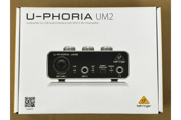 Behringer U-Phoria UM2 2x2 USB Audio Interface with XENYX Mic Preamp