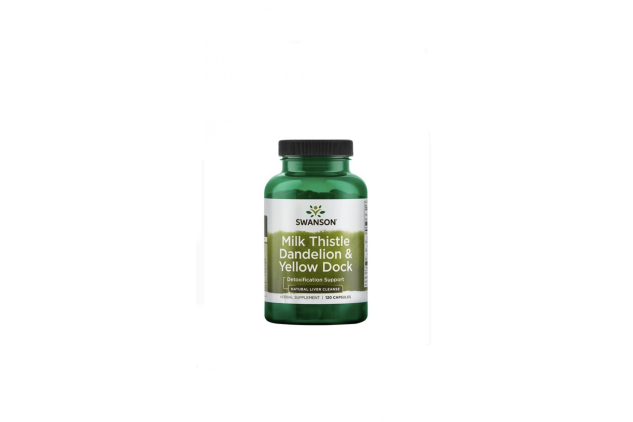 Swanson Milk Thistle Dandelion & Yellow Dock 120 Capsules