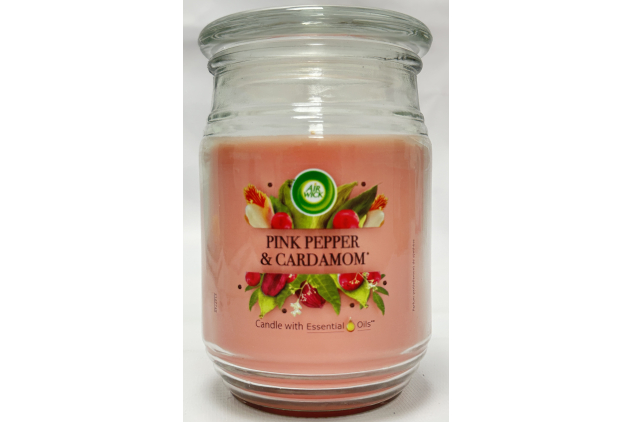 Air Wick Pink Pepper & Cardamom Scented Candle 480g with Essential Oils