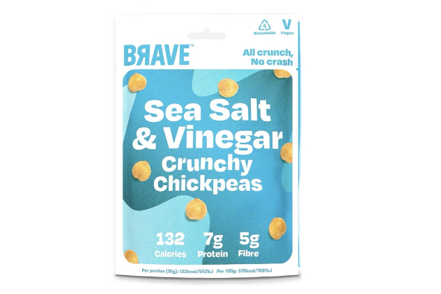 BRAVE Roasted Chickpeas Healthy Snack Salt & Vinegar 35g