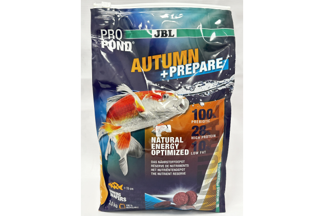 JBL ProPond Autumn + Prepare Koi Pond Fish Food 3kg Sinking Wafers