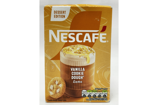 Nescafé Vanilla Cookie Dough Latte Instant Coffee Sachets – Dessert Edition | 7 Servings