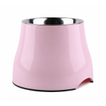Dog It Premium Dual-Purpose Pink Stainless Steel Elevated Dog Bowl 300ml for Small Pets Dog / Cat