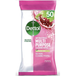 Dettol Biodegradable Multi Surface Cleaning Wipes Pomegranate 50 Wipes