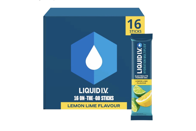 Liquid I.V. Hydration Multiplier Electrolyte Powder Mix, Lemon Lime Flavour, Electrolytes with 7 Vitamins & Minerals 16 Sachet Sticks