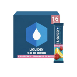 Liquid I.V. Hydration Multiplier Electrolyte Powder Mix Raspberry Lemonade Flavour, Electrolytes with 7 Vitamins 16 Sachet Sticks