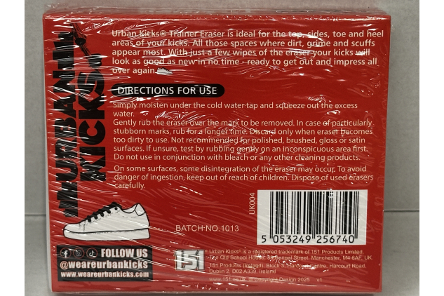 Urban Kicks Trainer Eraser 3 Pack Shoe Cleaning Sponge Removes Scuffs & Marks