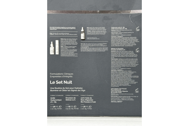 The Ordinary The Nightly Set Hyaluronic Acid Retinal Rose Hip Oil Skincare Gift Set | Imperfections To Outer Box Packaging