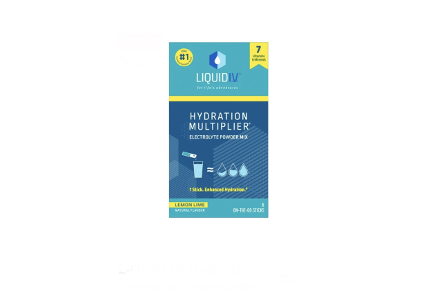 Liquid I.V. Hydration Electrolyte Powder Mix Lemon Lime Flavour 6 Sachets