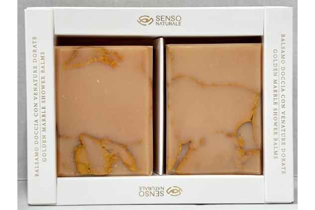 Senso Naturale Emotion Box Italian Journey Golden Marble Shower Balms Sicilian Blood Orange 2 x 90g