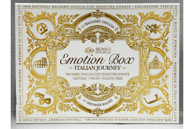 Senso Naturale Emotion Box Italian Journey Golden Marble Shower Balms Sicilian Blood Orange 2 x 90g