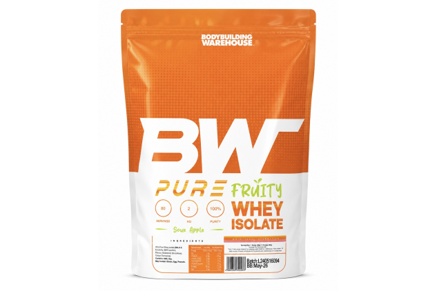 Body Building Warehouse Pure Fruity Whey Isolate Sour Apple 2kg 80 Servings
