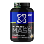 USN Hyperbolic Mass Weight Gainer Protein Powder | French Vanilla | 2kg | 1100+ Calories | High Calorie Muscle Mass Gainer 60g Protein + Creatine