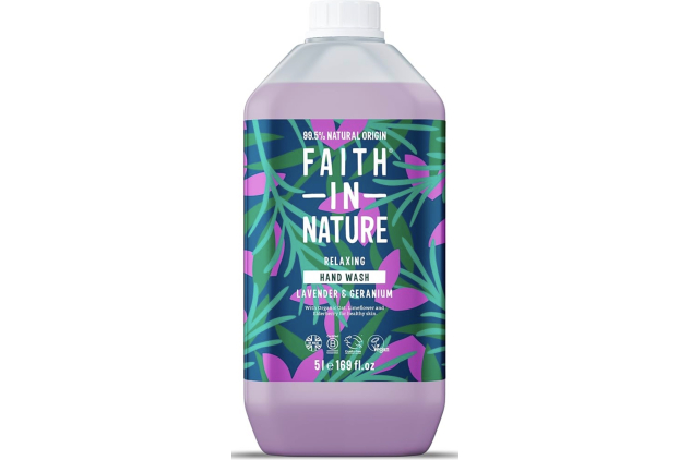 Faith In Nature Lavender & Geranium Hand Wash Refill 5L Vegan