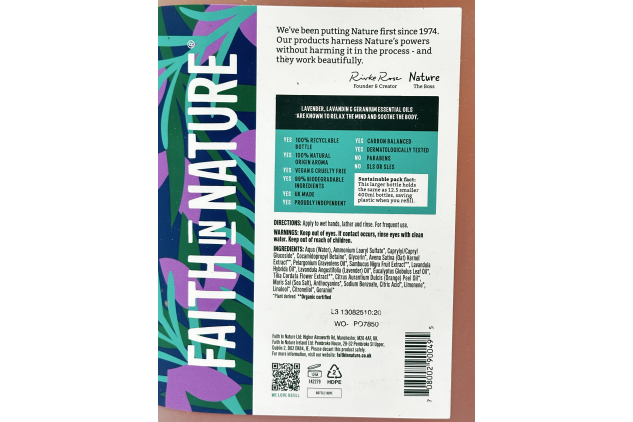 Faith In Nature Lavender & Geranium Hand Wash Refill 5L Vegan