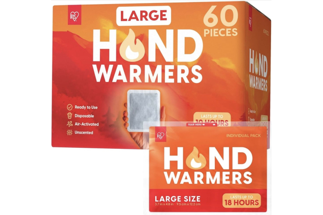 IRIS USA Large Hand Warmers 60 Pieces Disposable Pocket Warmers