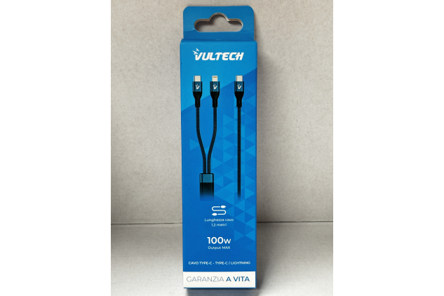 USB-C to USB-C & Lightning Charging Cable 100W 1.2m