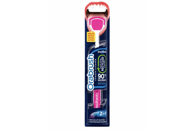 DenTek 2 in 1 Orabrush Tongue Cleaner Pink