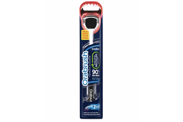 DenTek 2 in 1 Orabrush Tongue Cleaner Black