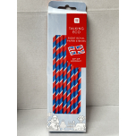 Right Royal Red, Blue & White Coloured Paper Straws 30 Pack
