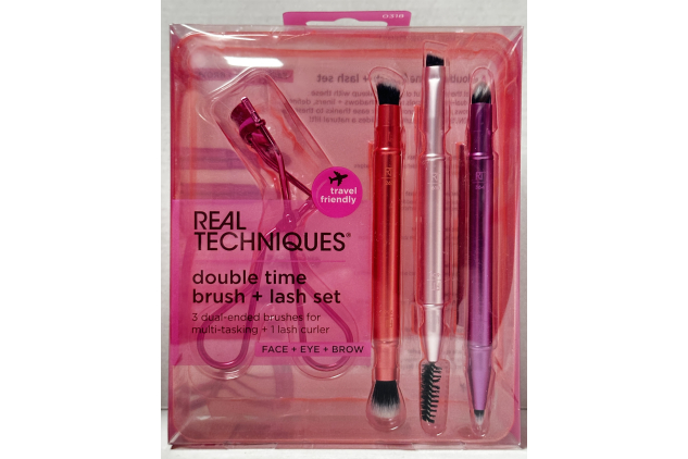 Real Techniques Double Time Brush & Lash Set 3 Dual-Ended Brushes