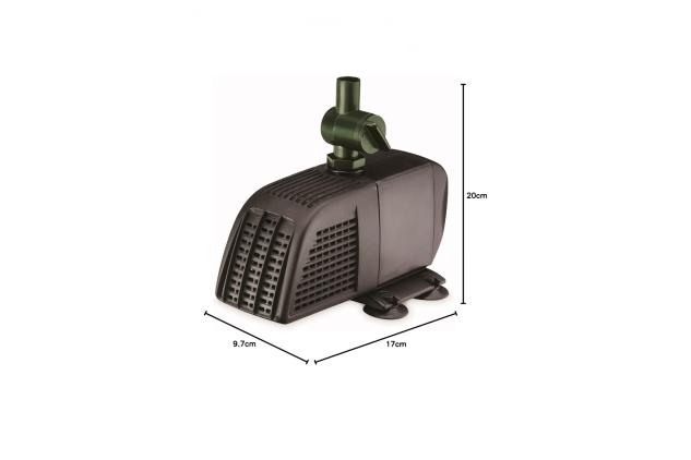 Blagdon Minipond Pond Pump 700 (to Run Fountains for Small Ponds up to 1500 Litre) 3 Fountain Heads Black