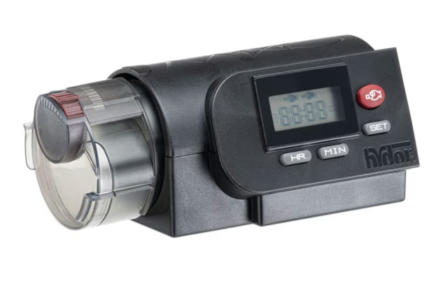 Hydor Automatic Digital Feeder MIXO for Aquariums, Fish Food, 90 ml, Programmable, Max 2 Servings per Day