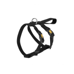Dingo Waldemar Rutkowski Lightweight and Adjustable Dog Safety Harness for Car Travel with Chrome D-Ring on Back Size S Black