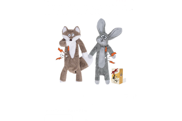 Squeaky Dog Toys, No Stuffing Crinkle Dog Toys Plush Interactive Dog Chew Toys for Large Medium Small Dog Toys for Puppy Teething 2 Pack