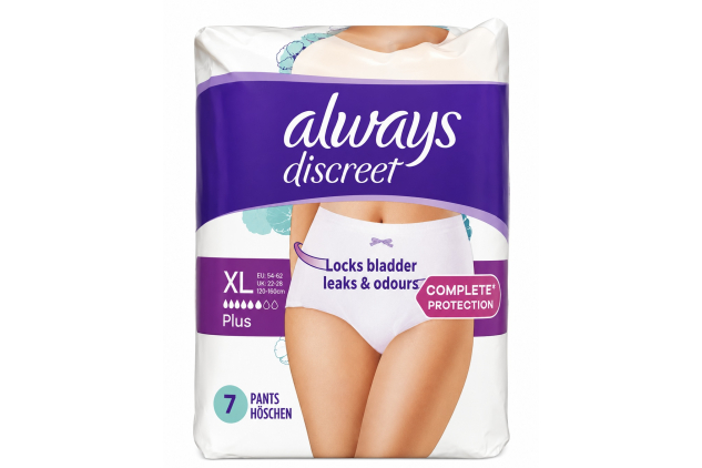 Always Discreet 7 Pants Size XL UK 22 - 28 6 Absorbency