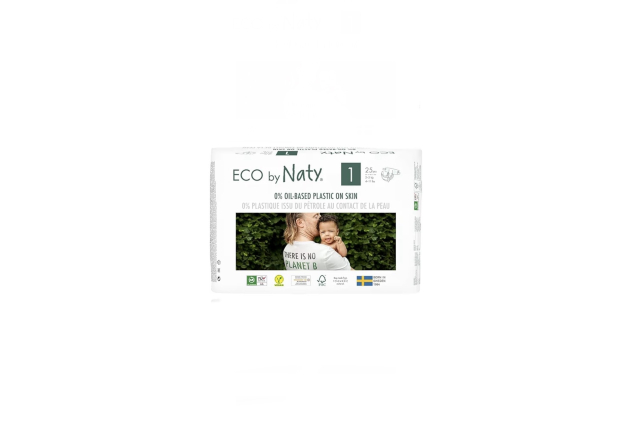Eco by Naty Nappies Size 1 Newborn 2-5kg / 4-11 lbs 25 Nappies