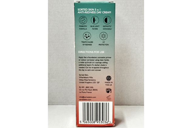 Sorted Skin 5 in 1 Anti-Redness Day Cream SPF50 30ml