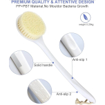 Long Handle Back Shower Brush Dual-Sided Body Scrubber 38cm