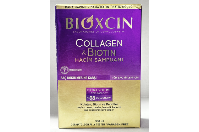 Bioxcin Collagen & Biotin Volumizing Shampoo 300ml For Fine Flat Hair