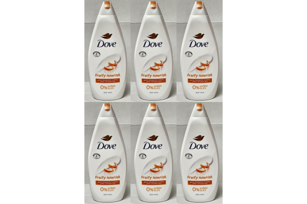 Dove Fruity Nourish Body Wash 720ml Pack of 6 Plant-Based Moisturisers