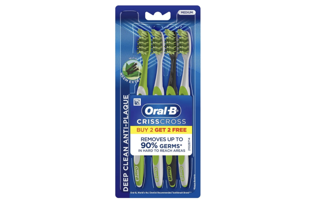Oral-B Criss Cross Toothbrush with Neem Extract Medium Buy 2 Get 2 Free