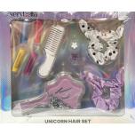 VeryBella Unicorn Hair Set With Hair Bands Clips Brushes & Hair Chalks