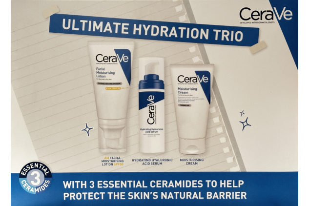 CeraVe Ultimate Hydration Trio Skincare Set SPF50 Serum & Moisturising Cream