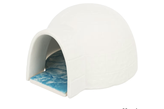 Trixie Igloo with Cooling Ceramic Plate 13 x 9 x 15 cm, White, Nesting Boxes