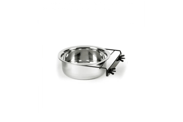 Pet Dog Bird Bolt-on Bowl Stainless Steel Coop Cup 1900ml