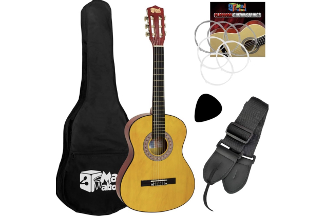 Tiger Mad About Left Handed 3/4 Classical Guitar Pack For Children Beginners