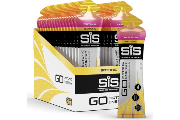 SiS GO Isotonic Energy Gel Fruit Salad 30 x 60ml Vegan Sports Fuel