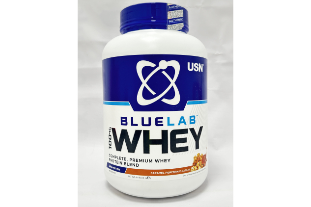 USN BlueLab 100% Whey Caramel Popcorn 2kg Premium Protein Powder