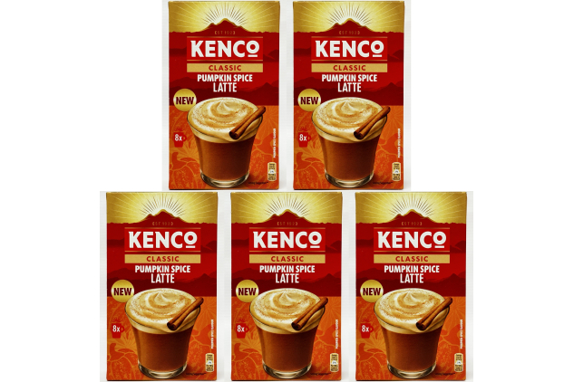 Kenco Classic Pumpkin Spice Latte Sachets 5 Packs of 8 | 40 Drinks Total