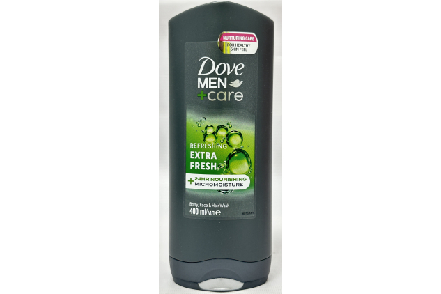 Dove Men+Care Extra Fresh Body Face & Hair Wash 6 x 400ml Bulk Buy