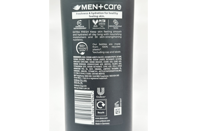 Dove Men+Care Extra Fresh Body Face & Hair Wash 6 x 400ml Bulk Buy