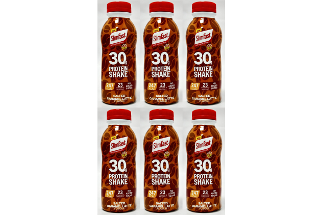 SlimFast 30g Protein Shake Salted Caramel Latte 6 x 325ml Ready To Drink