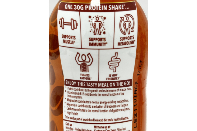 SlimFast 30g Protein Shake Salted Caramel Latte 6 x 325ml Ready To Drink